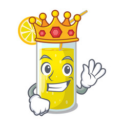 King Fresh Lemon Juice In Glas Cartoon