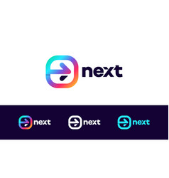 Modern Next Logo Designs Concept Arrow Logo