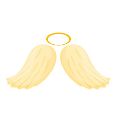 Halo Wings Icon Cartoon Style