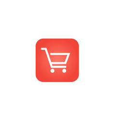 Red Cart Icon Design Online Shopping Check Out