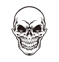 Angry Head Skull Silhouette