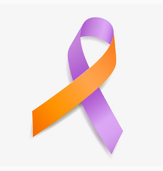 Lavender And Orange Ribbon Awareness Eczema