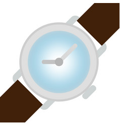 Watch Brown Wristband And Light Blue Face