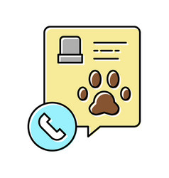 Calling Pet Funeral Service Color Icon