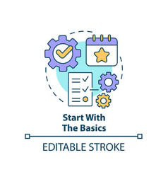 Start With Basics Concept Icon