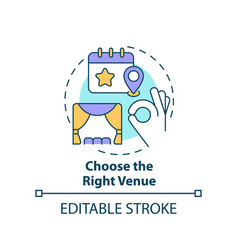 Choose Right Venue Concept Icon