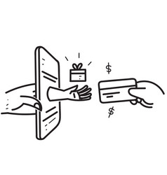 Hand Drawn Doodle Online Shopping Payment