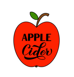 Apple Cider Calligraphy Lettering Label Template