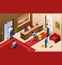 Cleaning Service Isometric Background