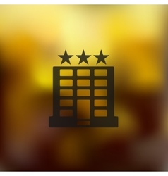 Hotel Icon On Blurred Background