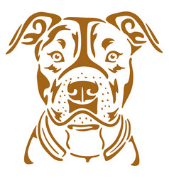 Pitbull Dog Head Printable Stencil Art