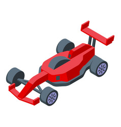 Racer Pit Stop Icon Isometric Car Team