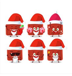 Santa Claus Emoticons With Red Plastic Tray