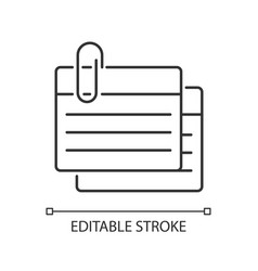 Index Card Linear Icon