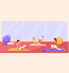 Pilates Club Concept With Gym Space Women