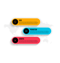 Three Step Infographic Chart Template