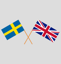 British And Swedish Flags