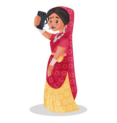 Indian Rajasthani Woman Cartoon