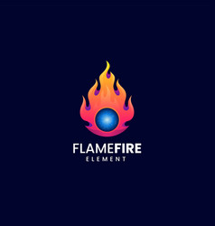 Logo Flame Fire Gradient Colorful Style