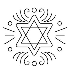 Star Of David Swirls Stroke