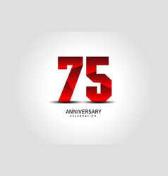 75 Year Anniversary Celebration Logo Red