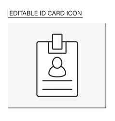 Id Card Line Icon