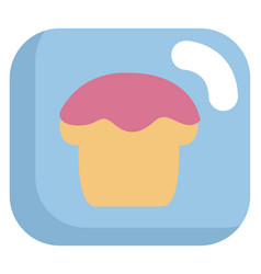 Pink Cupcake On A White Background