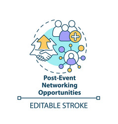 Post Event Networking Opportunities Concept Icon