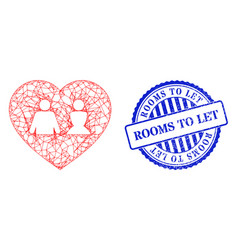 Scratched Rooms To Let Seal And Network Love Heart