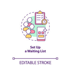 Set Up Waiting List Concept Icon