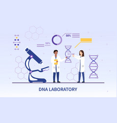 Two Diverse Researchers In A Dna Laboratory