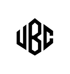 Ubc Letter Logo Design With Polygon Shape