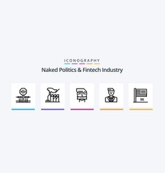 Naked Politics And Fintech Industry Line 5 Icon