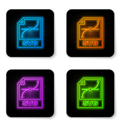 Glowing Neon Svg File Document Icon Download