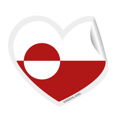 Isolated Heart Shape With The Flag Of Greenland