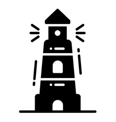 Light House Glyph Icon Map And Location Icon