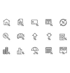 Loan And Credit Line Icons Set