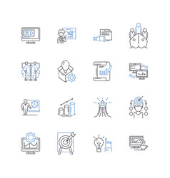 Product Control Line Icons Collection Inspection