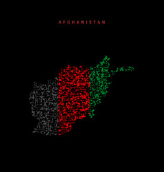 Afghanistan Flag Map Chaotic Particles Pattern