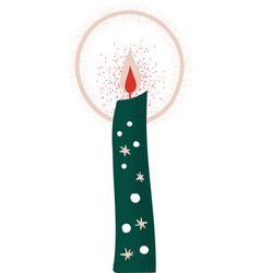 Christmas Minimalistic Candle Card Mid Century