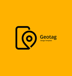 Geotag With Mobile Phone Or Location Pin Logo