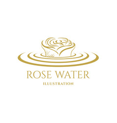 Golden Rose Flower With Pure Fresh Water Liquid