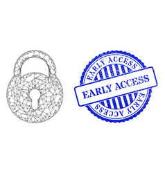 Grunge Early Access Stamp And Hatched Lock Web