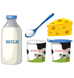 Group Of Dairy Milk Products