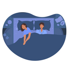 Healthy Sleeping Concept Man And Woman In Bed