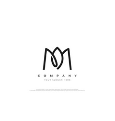 Initial Letter M Leaf Logo Design