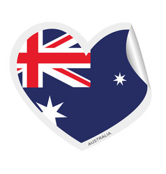 Isolated Heart Shape With The Flag Of Australia