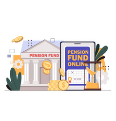 Pension Fund Online Concept