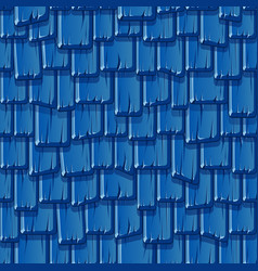 Seamless Pattern Old Wooden Blue Roof