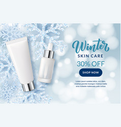 Winter Treatment Skincare Cosmetic Banner Poster